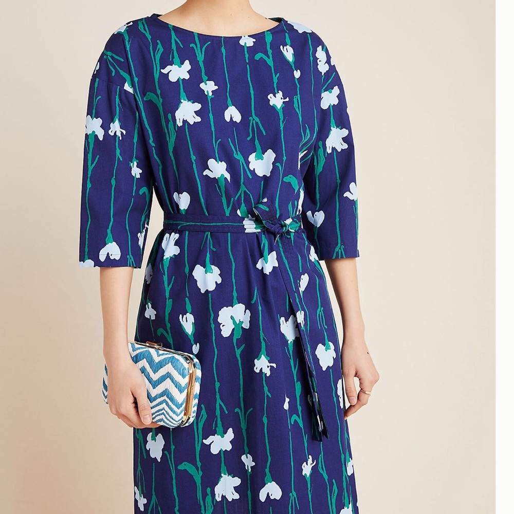 Marimekko Tarika Viivakukka Line Flower Dress NWT Size 34 / US XS - Picture 14 of 16